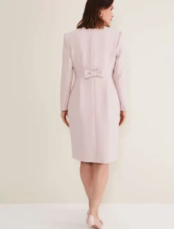 Jackets^Phase Eight Venita Bow Long Jacket Antique Rose