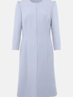 Jackets^Phase Eight Venita Bow Long Jacket Light Cornflower