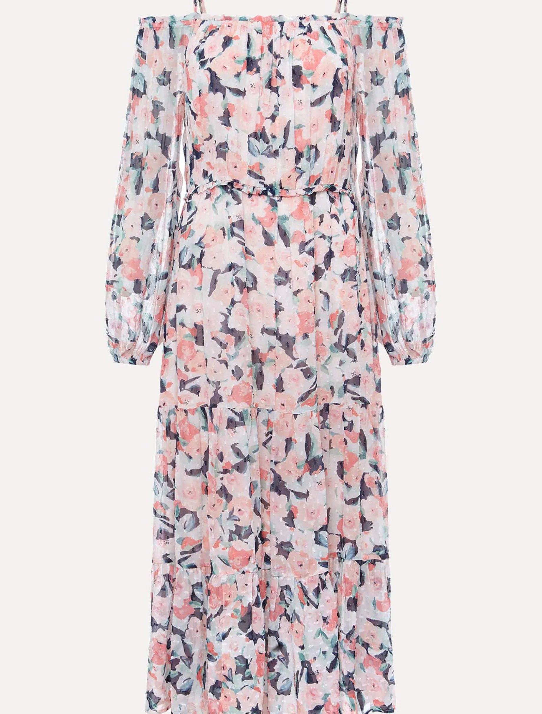 Dresses^Phase Eight Vicky Off Shoulder Printed Dress Multi-Coloured