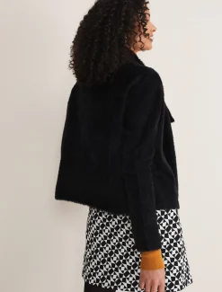 Jackets^Phase Eight Vivenne Fluffy Short Knit Jacket Black