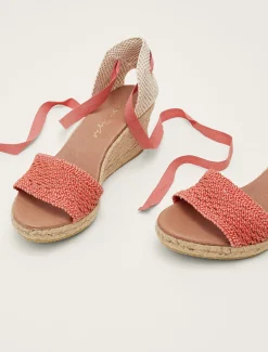 Sandals & Wedges^Phase Eight Weave Espadrille Coral