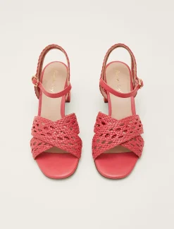 Sandals & Wedges^Phase Eight Weave Heeled Sandal Coral