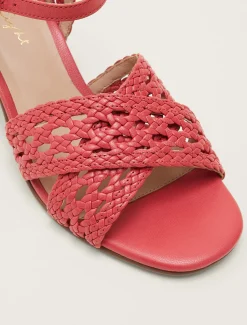 Sandals & Wedges^Phase Eight Weave Heeled Sandal Coral