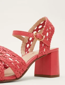 Sandals & Wedges^Phase Eight Weave Heeled Sandal Coral