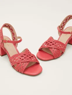 Sandals & Wedges^Phase Eight Weave Heeled Sandal Coral
