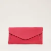 Bags^Phase Eight Wendie Suede Clutch Bag Raspberry