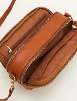 Bags^Phase Eight Woven Cross Body Bag Tan