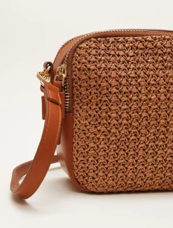 Bags^Phase Eight Woven Cross Body Bag Tan