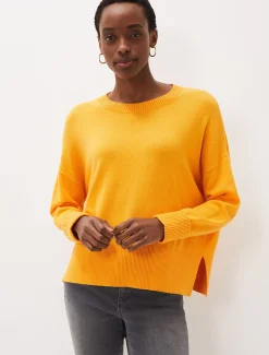 Knitwear^Phase Eight Yazin Boxy Knit Jumper Orange