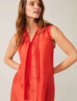 Knitwear^Phase Eight Ysanne Silk Blend Blouse Cucumber Rose