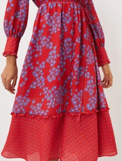 Dresses^Phase Eight Zahara Floral And Spot Print Dress Multi-Coloured
