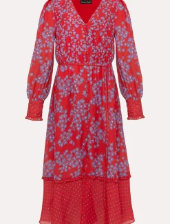 Dresses^Phase Eight Zahara Floral And Spot Print Dress Multi-Coloured