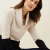 Knitwear^Phase Eight Zasha Colourblock Cowl Neck Jumper Midnight/Stone