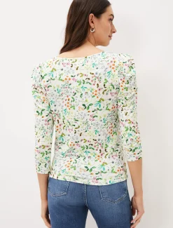 Tops & T-Shirts^Phase Eight Zaylah Floral T-Shirt Ivory Multi