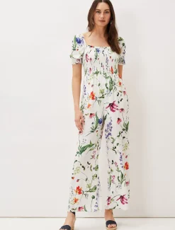 Dresses^Phase Eight Zaylah Shirred Waist Jumpsuit White