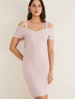 Dresses^Phase Eight Zella Knitted Bandage Dress Antique Rose