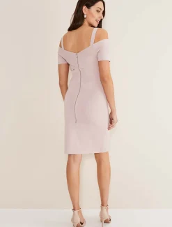 Dresses^Phase Eight Zella Knitted Bandage Dress Antique Rose
