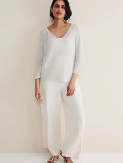 Knitwear^Phase Eight Zenaida Knitted Top Silver