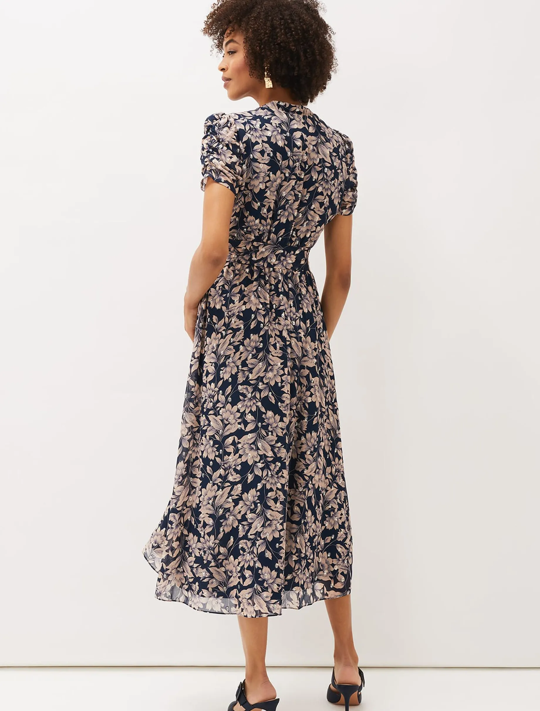Dresses^Phase Eight Zendaya Floral Dress Perussian Blue/Taupe