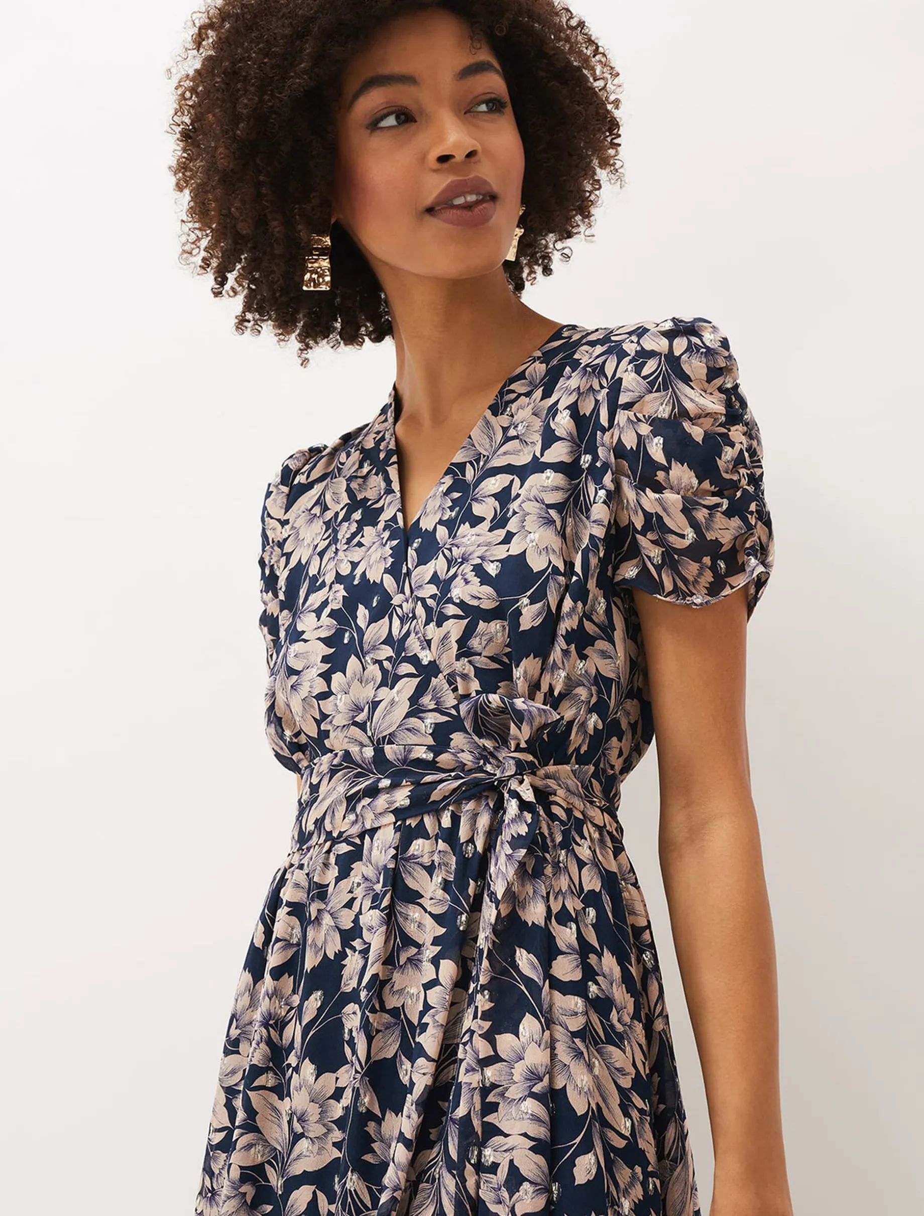 Dresses^Phase Eight Zendaya Floral Dress Perussian Blue/Taupe