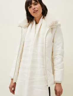 Scarves & Ponchos^Phase Eight Zeny Zebra Jacquard Scarf Winter White
