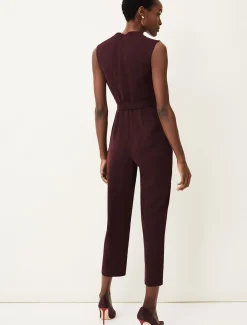Dresses^Phase Eight Zinnia Cowl Neck Jumpsuit Wine