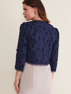 Jackets^Phase Eight Zita Lace Jacket Navy