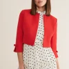 Jackets^Phase Eight Zoele Bow Detail Jacket Red