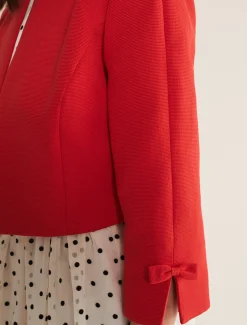 Jackets^Phase Eight Zoele Bow Detail Jacket Red