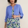 Jackets^Phase Eight Zoelle Bow Detail Jacket Foxglove Blue