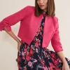 Jackets^Phase Eight Zoelle Bow Detail Jacket Neon Pink