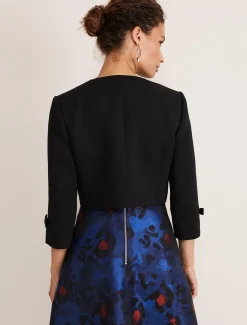 Jackets^Phase Eight Zoelle Bow Detail Jacket Black