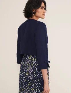 Jackets^Phase Eight Zoelle Bow Detail Jacket French Navy