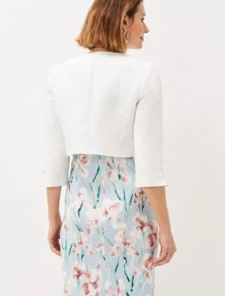 Jackets^Phase Eight Zoelle Bow Detail Jacket Ivory