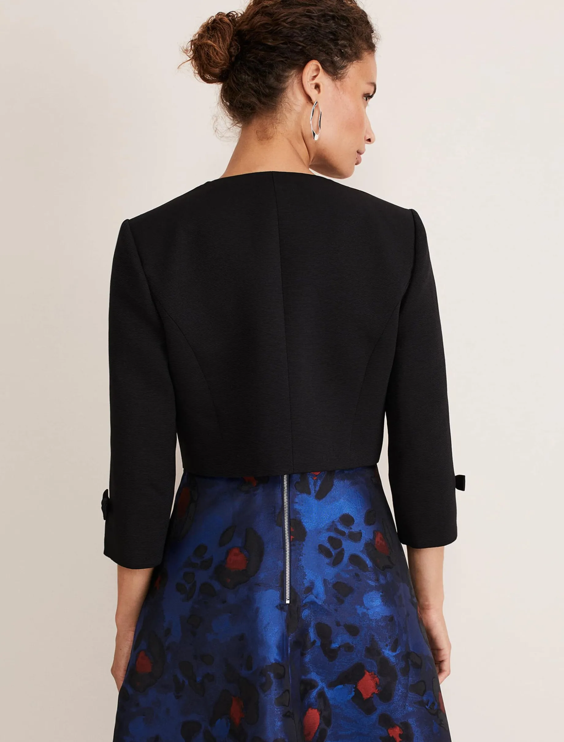 Jackets^Phase Eight Zoelle Bow Detail Jacket Black