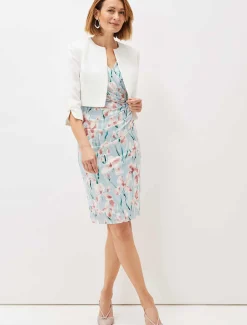 Jackets^Phase Eight Zoelle Bow Detail Jacket Ivory