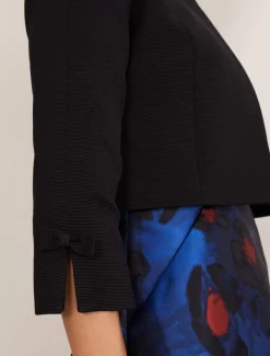 Jackets^Phase Eight Zoelle Bow Detail Jacket Black