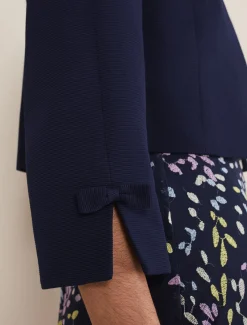 Jackets^Phase Eight Zoelle Bow Detail Jacket French Navy