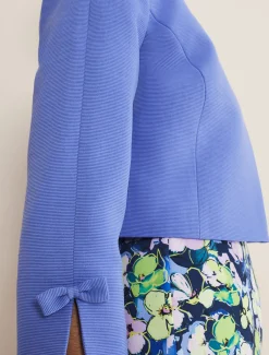 Jackets^Phase Eight Zoelle Bow Detail Jacket Foxglove Blue