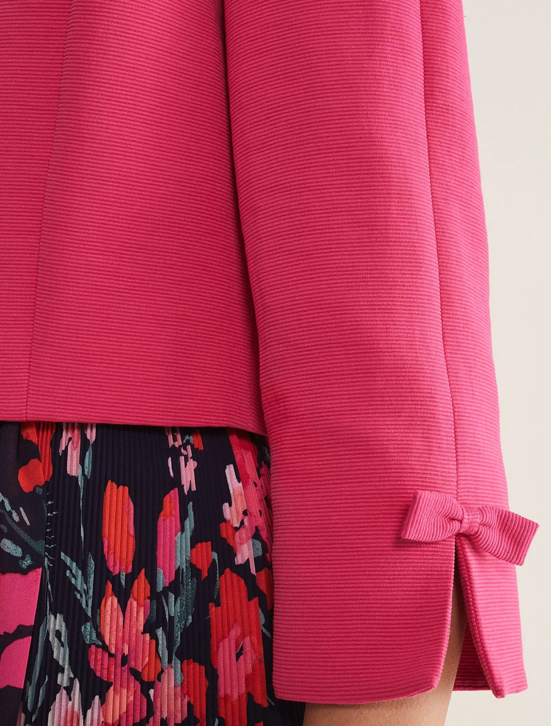 Jackets^Phase Eight Zoelle Bow Detail Jacket Neon Pink