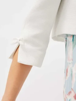 Jackets^Phase Eight Zoelle Bow Detail Jacket Ivory