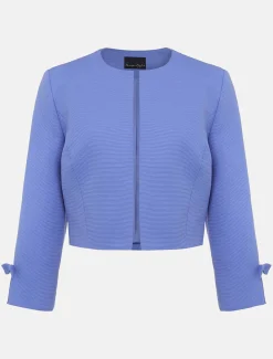 Jackets^Phase Eight Zoelle Bow Detail Jacket Foxglove Blue