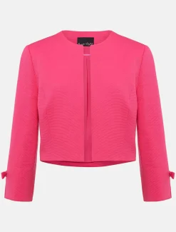 Jackets^Phase Eight Zoelle Bow Detail Jacket Neon Pink
