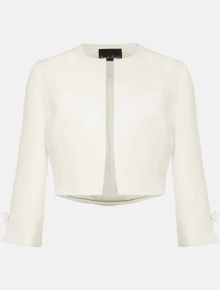 Jackets^Phase Eight Zoelle Bow Detail Jacket Ivory