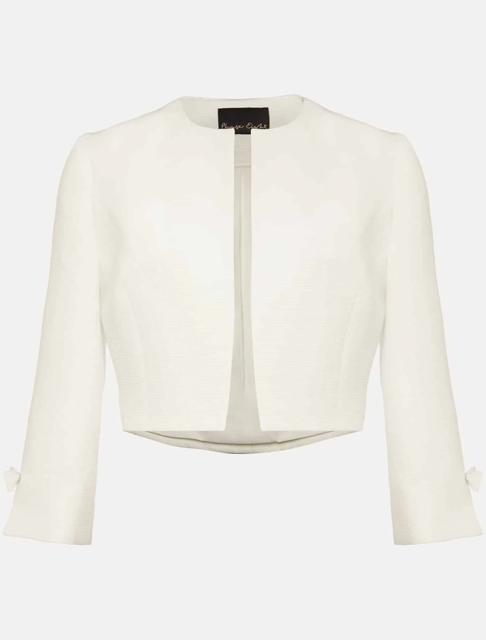 Jackets^Phase Eight Zoelle Bow Detail Jacket Ivory