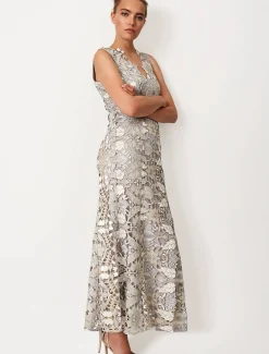 Dresses^Phase Eight Zoey Lace Maxi Dress Smoke